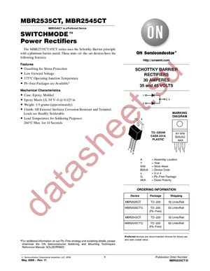 MBR2545CTG datasheet  